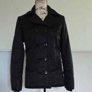 Women's Black LACOSTE Jacket/Coat Size EU 38, US 4-6